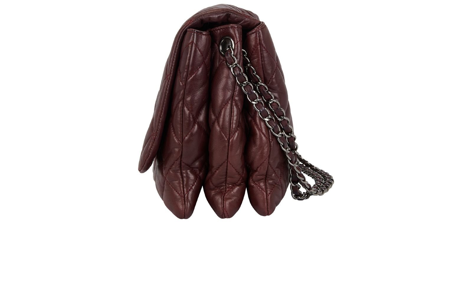 3 Accordion Flap Bag, &pound;2,200, Handbags, Red, Lambskin Leather, Side view